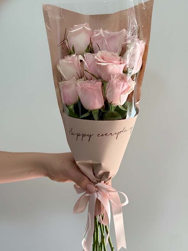 10 İthal Pembe Gül Buketi