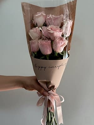 10 İthal Pembe Gül Buketi