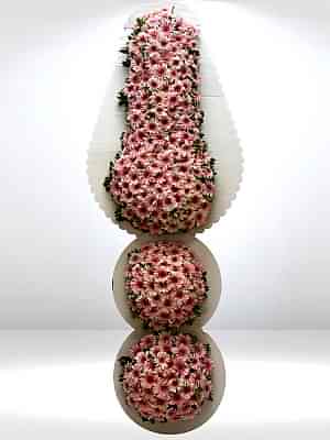 3 Katlı Pembe Çelenk