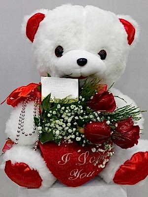 40 cm Ayıcık ve 3 Gül