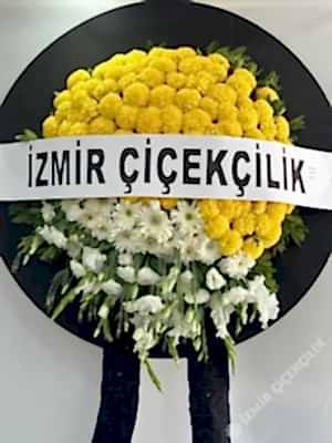 Beyaz Sarı Cenaze Çelengi