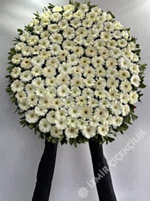 Beyaz Çiçekli Cenaze Çelengi