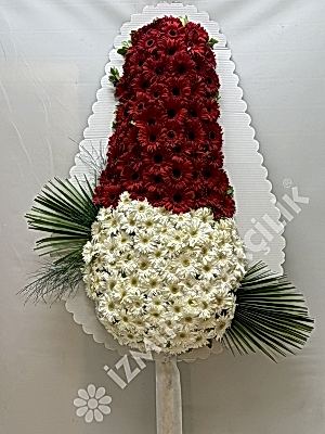Kırmızı & Beyaz Gerbera Çelenk