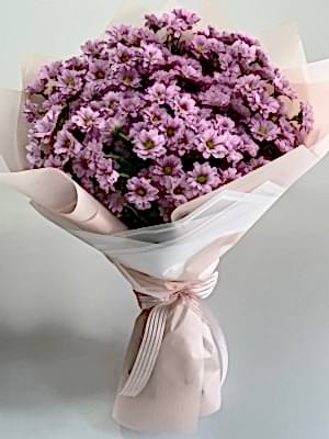 Lila Krizantem Papatya Buketi