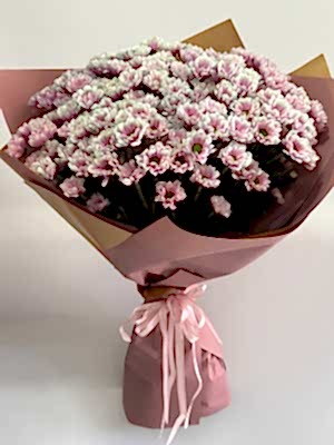 Pembe Papatya Krizantem Buketi