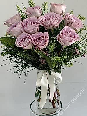 Vazoda 10 İthal Lila Gül